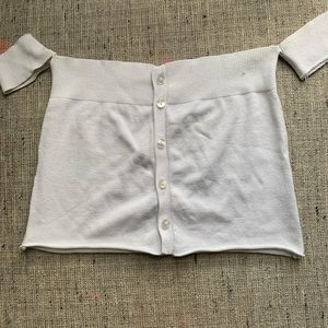 White off the shoulder top.